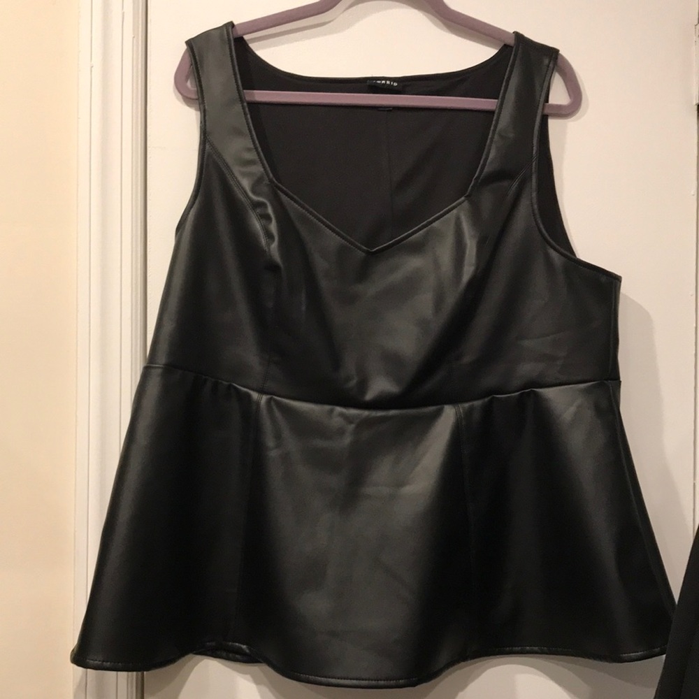 Torrid size 2 pleather top.